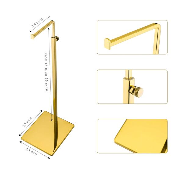 2 Purse Display Stands Metal Handbag Display Stand Hanging Hook Bag - Picture 4 of 5